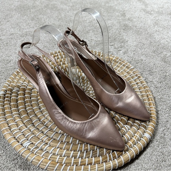 Donald J. Pliner Women’s Rimma Leather Slingback Heels Shoes in Blush Pink 11 - Picture 1 of 14